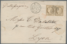 Französisch-Indien: 1875. Envelope Addressed To France Bearing French General Colonies Yvert 20, 30c - Cartas & Documentos