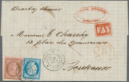 Französisch-Indien: 1878. Envelope Addressed To France Bearing French General Colonies Yvert 18, 10c - Covers & Documents