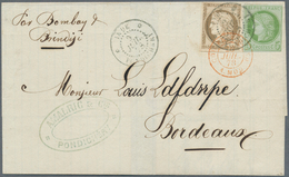 Französisch-Indien: 1878. Envelope Addresssed To France Bearing French General Colonies Yvert 17, 5c - Briefe U. Dokumente