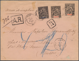 Französisch-Indochina: 1898. Registered And Advice Of Receipt French Indo-China Postal Stationery En - Lettres & Documents