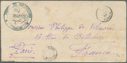 Französisch-Indochina: 1898, Stampless Military Mail Envelope Addressed To France Cancelled 'Lang-So - Covers & Documents