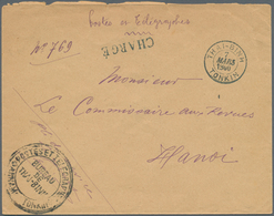 Französisch-Indochina: 1900. Charged Official Mail Stamp-less Envelope Addressed To Hanoi Headed 'Po - Cartas & Documentos