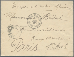 Französisch-Indochina: 1903. Stamp-less Envelope Addressed To France Endorsed 'Corps D'Occupation Du - Cartas & Documentos