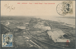 Französisch-Indochina: 1908. Picture Post Card Of ‘Benh-Thuy, Vinh’ Addressed To Hanoi Bearing Indo- - Brieven En Documenten