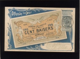 Delcampe - Offrande Du Coeur Banque De L'amitié Cent Baisers édit. VPF  Billet De Banque Timbre Belge - Münzen (Abb.)