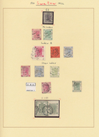 Hongkong - Treaty Ports: Swatow, 1866/1920, Study Of Postmarks QV-KGV (27) On Two Pages Inc. Stamp D - Other & Unclassified