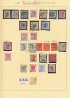 Hongkong - Treaty Ports: Foochow, 1867/1920 (ca.), QV-KGV Study Of Postmarks On Two Pages, Inc. Bett - Other & Unclassified