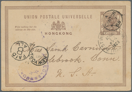 Hongkong - Treaty Ports: 1888. Postal Stationery Card 3c Brown Written From Canton Cancelled By 'Can - Other & Unclassified