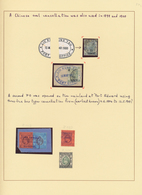 Hongkong - Treaty Ports: Weihaiwei/Liu Kung Tau, 1900/30, QV/KGV Study Of Postmarks On Five Pages In - Autres & Non Classés