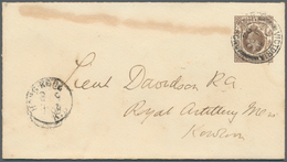 Hongkong - Ganzsachen: 1904, Envelope KEVII 1 C. Canc. "VICTORIA HONG-KONG 21 OC 04" To Kowloon W. A - Postal Stationery