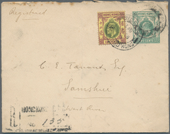 Hongkong - Ganzsachen: 1906. KEVII Registered Hong Kong Postal Stationery Envelope 'two Cents' Green - Interi Postali
