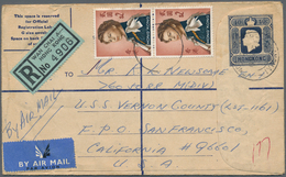 Hongkong - Ganzsachen: 1966, "WAN CHAI / A" Cancels On Registered Envelope QV 40 C. Uprated QV $2 Pa - Ganzsachen