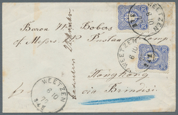 Hongkong - Besonderheiten: 1877, Cover From WEETZEN Franked With Two Copies Of 20 Pfge.-adressed To - Andere & Zonder Classificatie