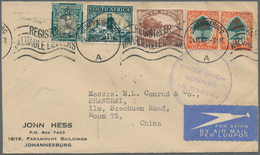 Hongkong - Besonderheiten: 1939. Air Mail Envelope Addressed To Shanghai, China Bearing South Africa - Other & Unclassified