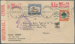 Hongkong - Besonderheiten: 1940. Air Mail Envelope Addressed To Shanghai, China Bearing South Africa - Altri & Non Classificati