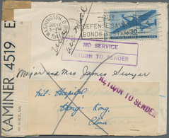 Hongkong - Besonderheiten: 1941. Air Mail Envelope Addressed To London Bearing United States Air Mai - Autres & Non Classés