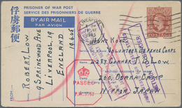 Hongkong - Besonderheiten: 1945. Air Mail, Great Britain Postal Stationery Card 1½d Brown Addressed - Other & Unclassified