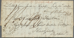 Indien - Vorphilatelie: 1820. Pre Stamp Envelope Written From Quilon, Travancore Dated 'July 10th 18 - ...-1852 Prefilatelia