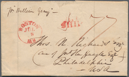 Indien - Vorphilatelie: 1835 Desination USA: Folded Letter From Calcutta To Philadelphia, PA Dated I - ...-1852 Préphilatélie