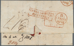 Indien - Vorphilatelie: 1838. Pre-stamp Folded Letter Written From Calcutta Dated March 5th 1838' Ad - ...-1852 Prefilatelia