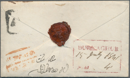 Indien - Vorphilatelie: 1841. Stamp-less Envelope With Contents Written From Burkaghur Dated '15th J - ...-1852 Préphilatélie