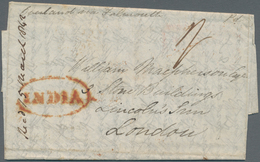 Indien - Vorphilatelie: 1842. Stamp-less Folded Letter Written From 'Camp Benares Dated 'January 10t - ...-1852 Vorphilatelie