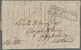 Indien - Vorphilatelie: 1842. Stamp-less Folded Letter Written From The 'Bargae Curraghmore At Sea / - ...-1852 Prephilately