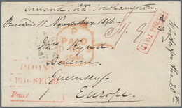 Indien - Vorphilatelie: 1846. Stamp-less Envelope Addressed To Guernsey, Channel Islands Cancelled B - ...-1852 Préphilatélie