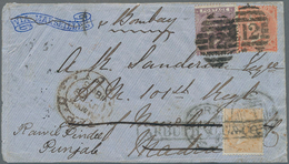Indien: 1863 Cover From Great Britain To H.M. 101st Regt. In Madras, Printed "VIA MARSEILLES" Crosse - 1852 Provinz Von Sind