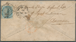 Indien: 1870: Cover From Bombay To DAMAUN, Portuguese India Franked On Reverse With QV ½a. Tied By B - 1852 District De Scinde