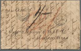 Indien - Stempel: 1861, Folded Letter From MANCHESTER Via Aden To Mauritius Bearing Half "moon" Canc - Otros & Sin Clasificación
