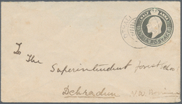 Indien - Used Abroad: ADEN-DTHALI 1907 (14 Mar): Indian KEVII. Postal Stationery Envelope ½a. Green - Otros & Sin Clasificación