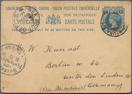 Indien - Used Abroad: Dutch India 1898 CHINSURA: Indian Postal Stationery Card 1½a. Used From CHINSU - Other & Unclassified