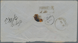 Indien - Used Abroad: Persia 1880 (ca.). Stamp-less Envelope Addressed To Bombay Cancelled By Bushir - Sonstige & Ohne Zuordnung