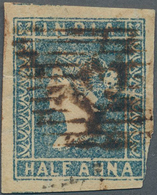 Indien - Used Abroad: PORTUGUESE INDIA 1854: India Lithographed ½a. Pale Blue Used At DAMAUN P.O. An - Altri & Non Classificati