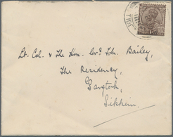 Indien - Used Abroad: Tibet 1927. Envelope Addressed To 'Lt. Colonel, The Honourable Governor, F.M. - Altri & Non Classificati