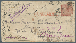 Indien - Feldpost: 1900. Soldier's Envelope Addressed To India Bearing Great Britain SG 166 (defecti - Franchigia Militare