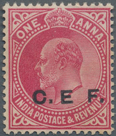 Indien - Feldpost: China Exped. Force 1908: India KEVII. 1a. Carmine Surcharged "C.E.F." Showing Var - Franquicia Militar