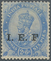 Indien - Feldpost: 1914 I.E.F.: KGV. 2a.6p. Ultramarine Surcharged "I.E.F", Variety "NO STOP AFTER F - Franchise Militaire