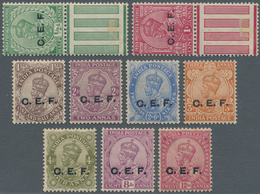 Indien - Feldpost: 1914-22 C.E.F.: Short Set Of 9 KGV. Stamps Of British India (½a. To 12a.) Overpri - Franchigia Militare