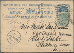 Indien - Ganzsachen: 1882 Postal Stationery Card 1½a. Blue Used From Ellichpur To Holloway, London V - Unclassified