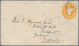 Indien - Ganzsachen: JAMMU & KASHMIR, 1885. Indian Postal Stationery Envelope 'Four Annas Six Pies’ - Sin Clasificación