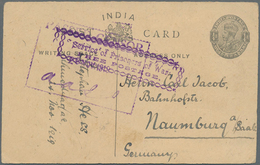 Indien - Ganzsachen: 1912/1918 Two Different Illustrated KGV. Postal Stationery Cards ¼a. Grey Used - Unclassified