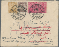 Indien - Flugpost: 1920. Air Mail Envelope Addressed To London Bearing India SG 159, 1a Carmine (pai - Luchtpost