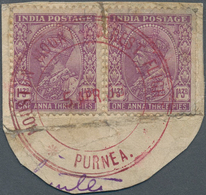 Indien - Flugpost: 1933 "HOUSTON MT. EVEREST FLIGHT-PURNEA/5 APR 33" Special Datestamp Tying Two Sin - Corréo Aéreo