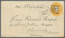 Indien - Besonderheiten: PERSIA: 1885. Indian Postal Stationery Envelope 2anna 6 Pies Orange Cancell - Other & Unclassified