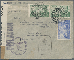 Indien - Besonderheiten: 1944. Air Mail Envelope Headed 'Prisoner Of War Mail' Written From The 'Deu - Autres & Non Classés