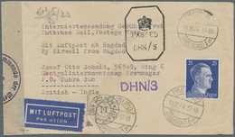 Indien - Besonderheiten: 1944. Air Mail Envelope Addressed To 'Central Internment Camp, Wing 6, Prem - Other & Unclassified