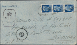 Indien - Besonderheiten: 1945. Air Mail Envelope Addressed To' Deoli, Internment Camp, C/o GPO Bomba - Other & Unclassified