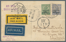 Indien - Konventionalstaaten: GWALIOR: 1928. Registered Air MaiI Photographie Card Of 'Gwalior' Addr - Other & Unclassified